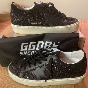 **RARE*** Golden goose Hi Star black glitter